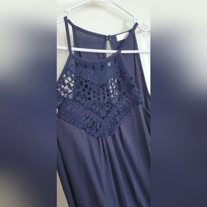 Casual navy dress with detail